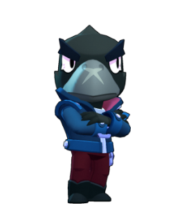 imagen del personaje, cuervo con chaqueta jins y pantalones