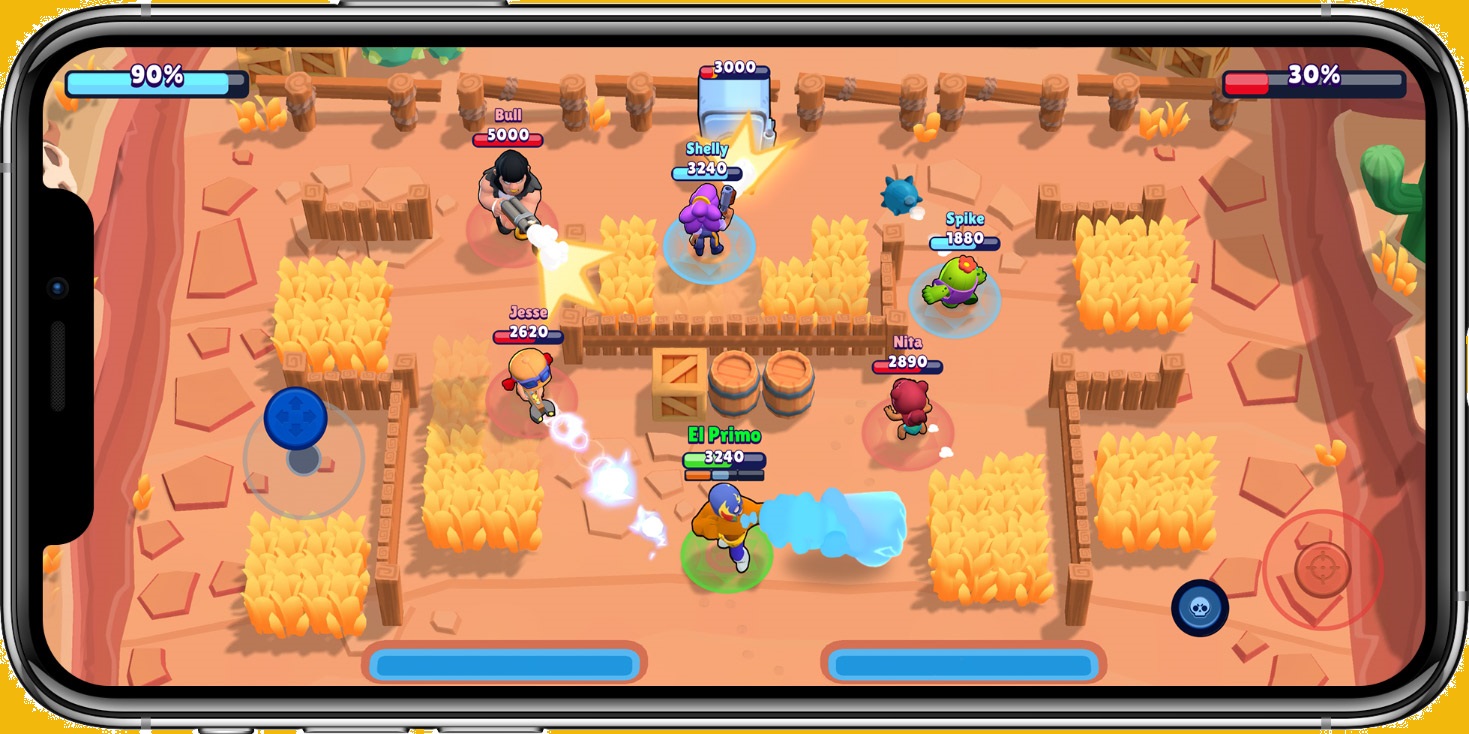 captura de pantalla varios personajes luchando en un mapa
